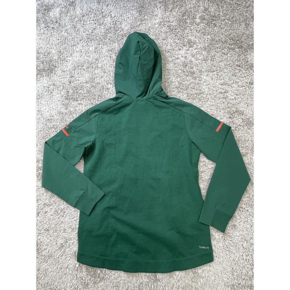 Miami Hurricanes Hoodie Mens Medium College Football Sample Climalite Adidas - Picture 8 of 10